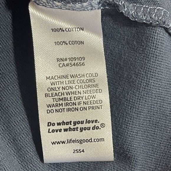 Life is Good Crusher Tee Womens Small "Just Add Water" Kayak Blue Short Sleeve - Picture 6 of 8